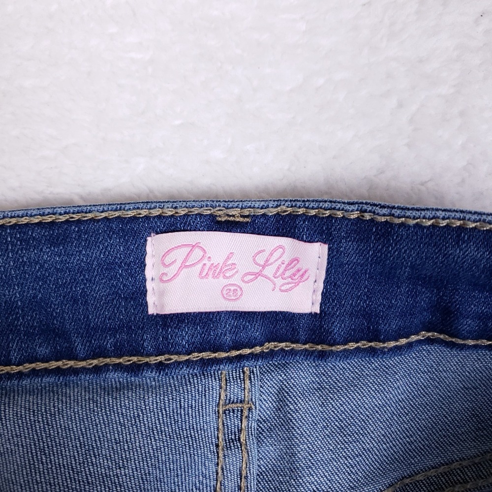 Pink Lily Blue Wide Leg Jeans - Picture 7 of 10
